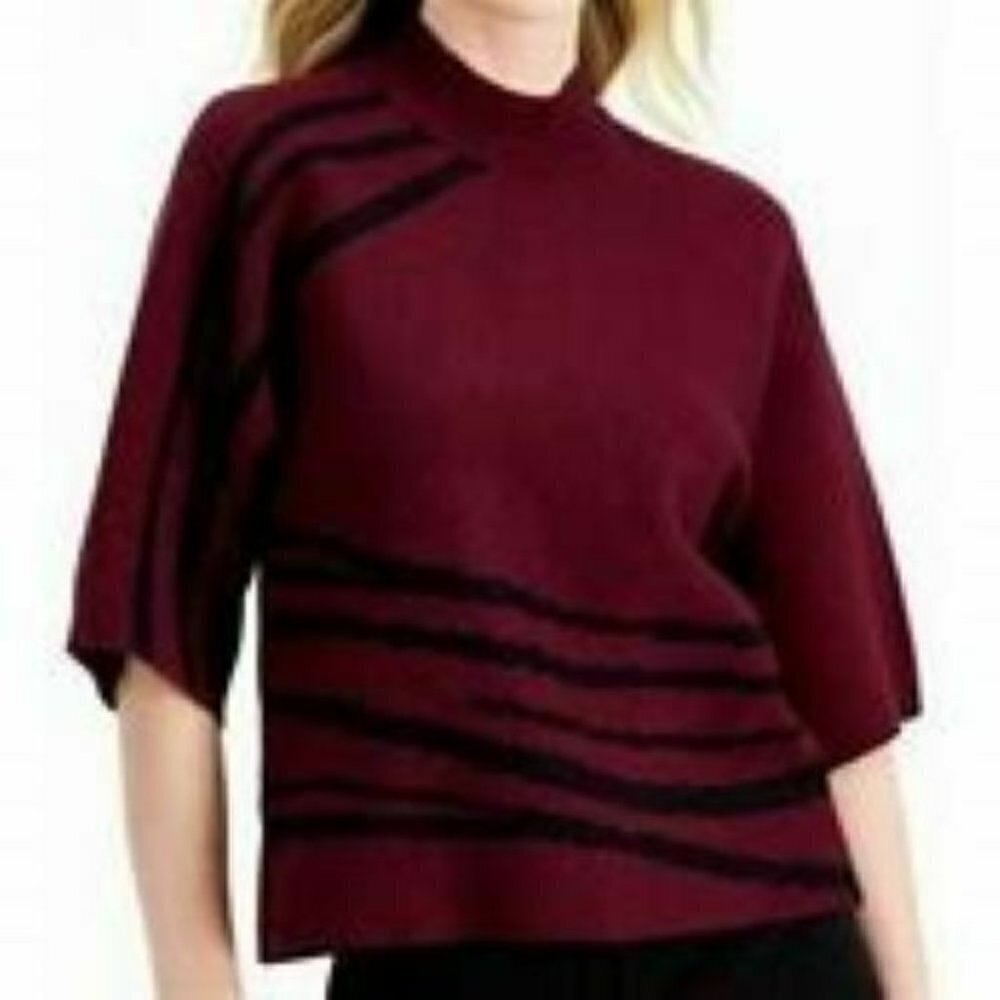 Alfani High-Neck Rayon Blend Elbow Length Sweater Women's. Size Small. NWT $79